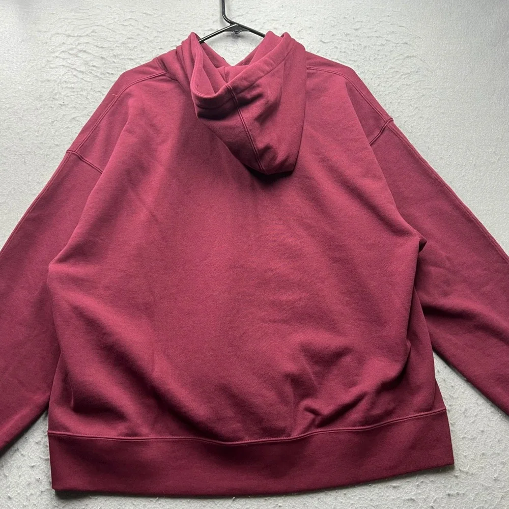 Jordan Flight Hoodie Mens Medium Maroon Oversized Cotton Fleece Sweatshirt 2217